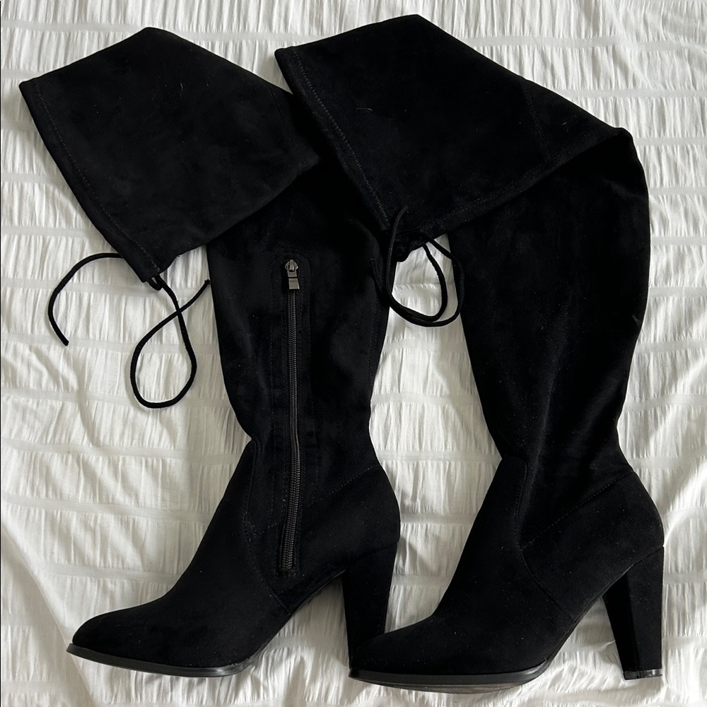 Catherine Malandrino Black Over the Knee Boots